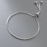 925 Sterling Silver Snake Link Chain Women Bracelets Adjustable Party Jewelry