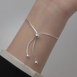 925 Sterling Silver Snake Link Chain Women Bracelets Adjustable Party Jewelry