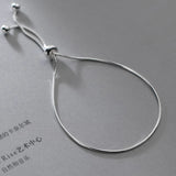 925 Sterling Silver Snake Link Chain Women Bracelets Adjustable Party Jewelry