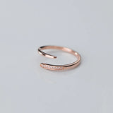 925 Sterling Silver Rose Adjustable Ring Wedding Engagement Jewelry