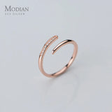925 Sterling Silver Rose Adjustable Ring Wedding Engagement Jewelry
