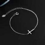 925 Sterling Silver Cross Bracelet For Women Fine Jewelry Gift