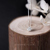925 Silver CZ Swing Pendant Necklace Women Wedding Jewelry