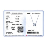925 Silver Square Emerald CZ Necklace Pendant Women Wedding Jewelry