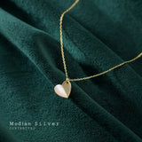 Romantic Hearts Pendant Necklace 925 Sterling Silver Chain Fine Jewelry