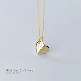 Romantic Hearts Pendant Necklace 925 Sterling Silver Chain Fine Jewelry