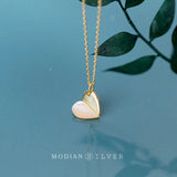 Romantic Hearts Pendant Necklace 925 Sterling Silver Chain Fine Jewelry