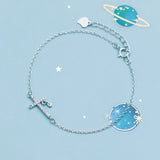 Clear CZ Cross Silver 925 Bracelet Women Link Chain Korea Style Jewelry