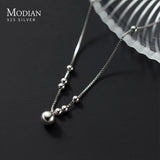 925 Silver Beads Anklet for Women Foot Jewelry