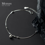 925 Silver Beads Anklet for Women Foot Jewelry