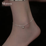 925 Silver Beads Anklet for Women Foot Jewelry