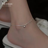 925 Silver Beads Anklet for Women Foot Jewelry
