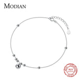 925 Silver Beads Anklet for Women Foot Jewelry