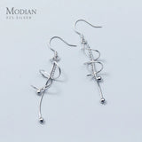 925 Silver Line Dangle Earrings Drop Ear For Women