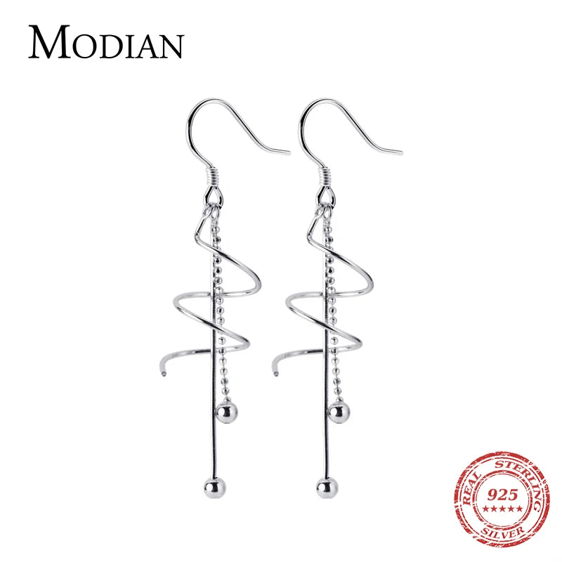925 Silver Line Dangle Earrings Drop Ear For Women