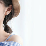 925 Silver Line Dangle Earrings Drop Ear For Women