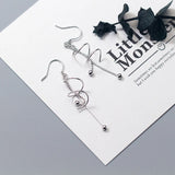 925 Silver Line Dangle Earrings Drop Ear For Women
