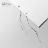925 Sterling Silver Wave Drop Earrings for Women