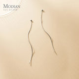 925 Sterling Silver Wave Drop Earrings for Women