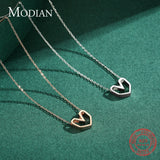 925 Silver Heart Pendant Necklace Rose Love Wedding Jewelry