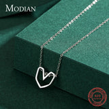 925 Silver Heart Pendant Necklace Rose Love Wedding Jewelry