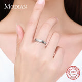 Sterling Silver Geometric Line Art Rings for Women