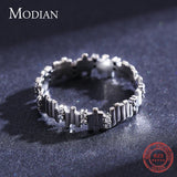 Sterling Silver Geometric Line Art Rings for Women