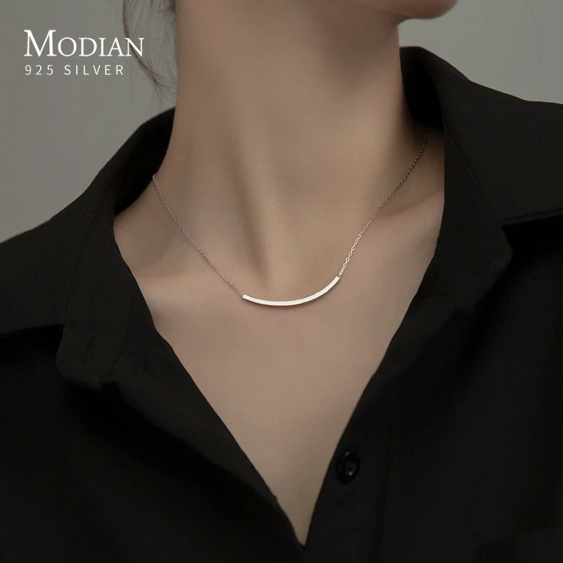 925 Silver Geometric Chain Necklace for Women