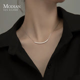 925 Silver Geometric Chain Necklace for Women