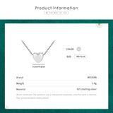 925 Silver Tiny Heart Necklace Love Pendant for Women