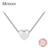 925 Silver Tiny Heart Necklace Love Pendant for Women