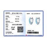 925 Silver Turquoise Tiny Hoop Earrings for Women Statement Jewelry