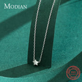 925 Sterling Silver Star Necklace Pendant Chain for Women Girls