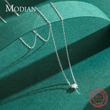 925 Sterling Silver Star Necklace Pendant Chain for Women Girls