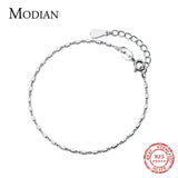 925 Silver Square Chain Link Bracelet for Women - Birthday Gift Jewelry