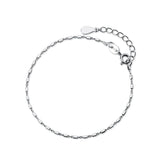 925 Silver Square Chain Link Bracelet for Women - Birthday Gift Jewelry