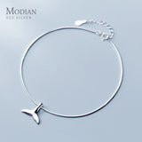 925 Sterling Silver Mermaid Tail Anklet Women Link Chain Animal Anklet