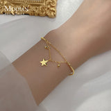 925 Sterling Silver Gypsophila Link Chain Bangle Bracelet