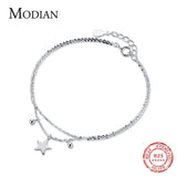 925 Sterling Silver Gypsophila Link Chain Bangle Bracelet