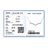 CZ Pendant 925 Silver Chain Necklace Women Wedding Jewelry