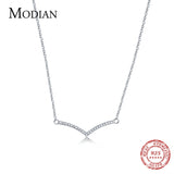 CZ Pendant 925 Silver Chain Necklace Women Wedding Jewelry