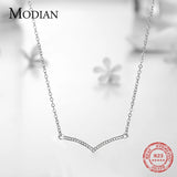 CZ Pendant 925 Silver Chain Necklace Women Wedding Jewelry