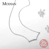 CZ Pendant 925 Silver Chain Necklace Women Wedding Jewelry