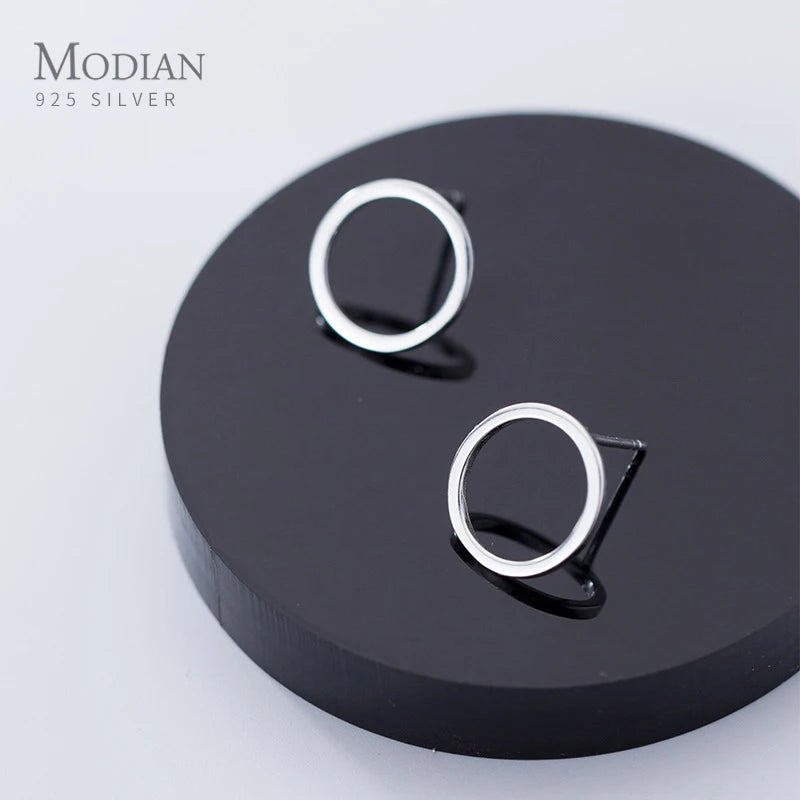 925 Silver Geometric Stud Earring for Women