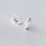 925 Silver Lucky Tree Leaf Swing Earrings
