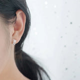 925 Silver Lucky Tree Leaf Swing Earrings