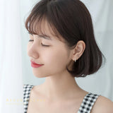 925 Silver Sparkling Hoop Earrings for Women Christmas Gift
