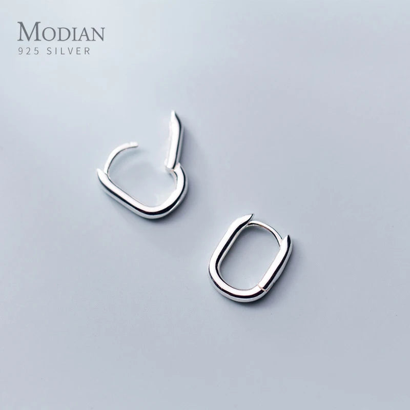 925 Silver Sparkling Hoop Earrings for Women Christmas Gift