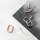 925 Silver Sparkling Hoop Earrings for Women Christmas Gift