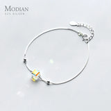 Rainbow 3D Square Bracelet Women Sterling Silver 925 Engagement Chain Jewelry